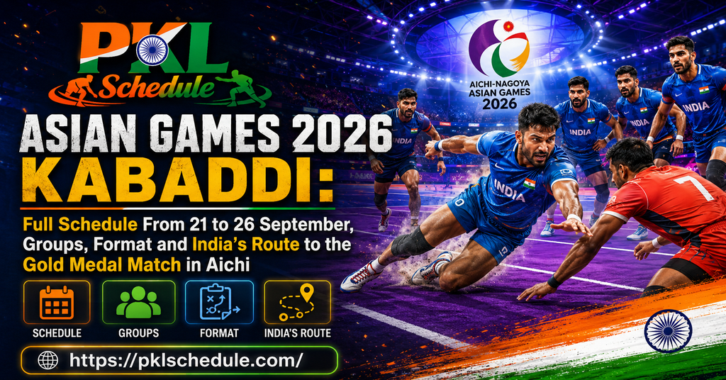 Asian Games 2026 Kabaddi Full Schedule From 21 to 26 September, Groups, Format and India’s Route to the Gold Medal Match in Aichi