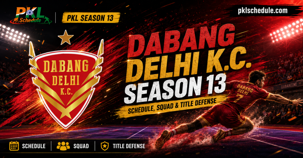 Dabang Delhi K.C. Season 13 Schedule, Squad & Title Defense