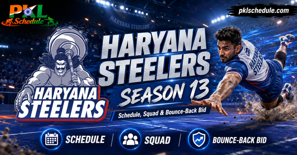 Haryana Steelers Season 13 Schedule, Squad & Bounce-Back Bid