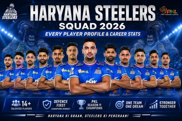 Haryana Steelers Squad 2026 Every Player Profile & Career Stats