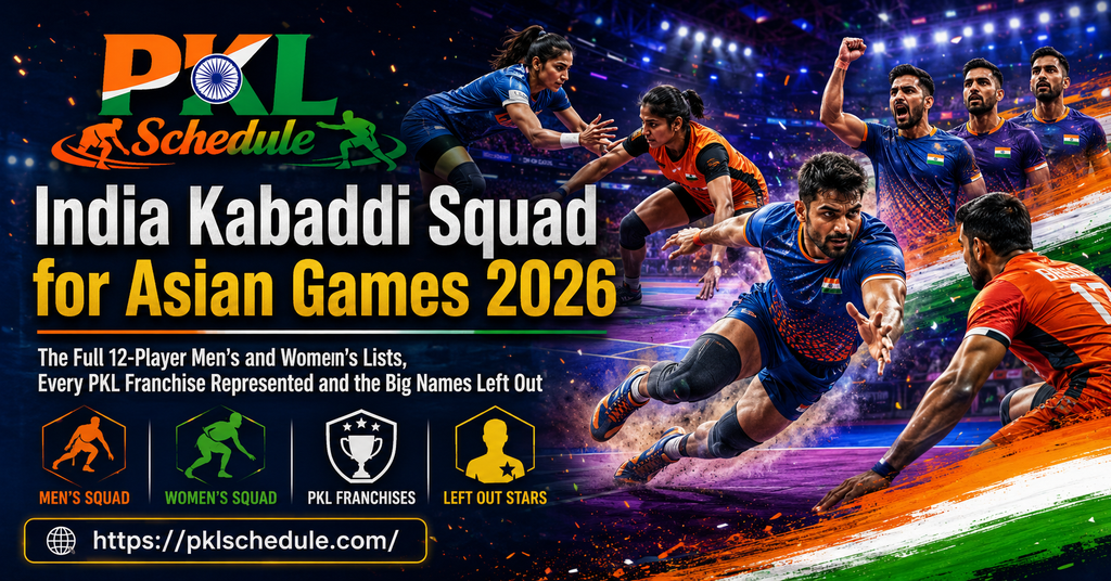 India Kabaddi Squad for Asian Games 2026 The Full 12-Player Men’s and Women’s Lists, Every PKL Franchise Represented and the Big Names Left Out