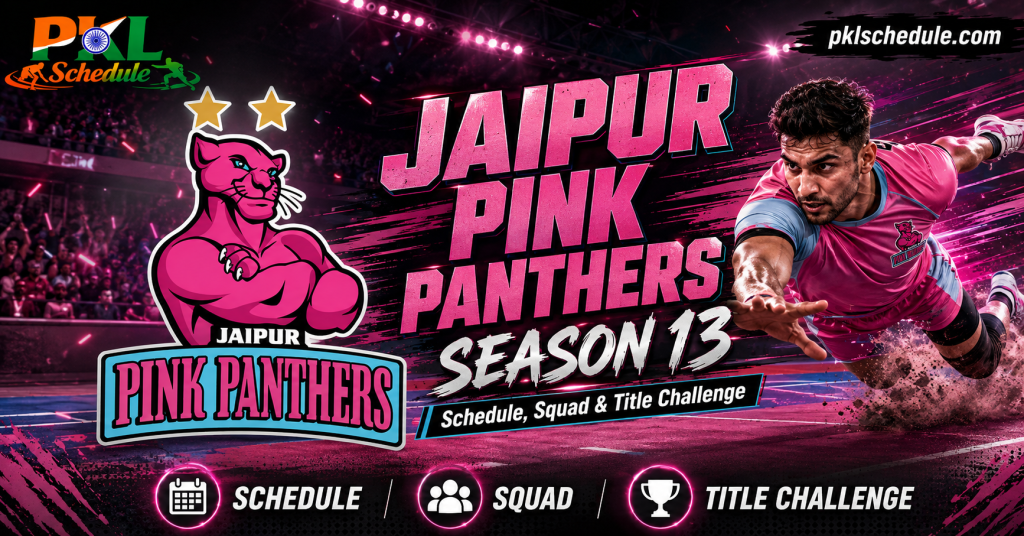 Jaipur Pink Panthers Season 13 Schedule, Squad & Playoff Push