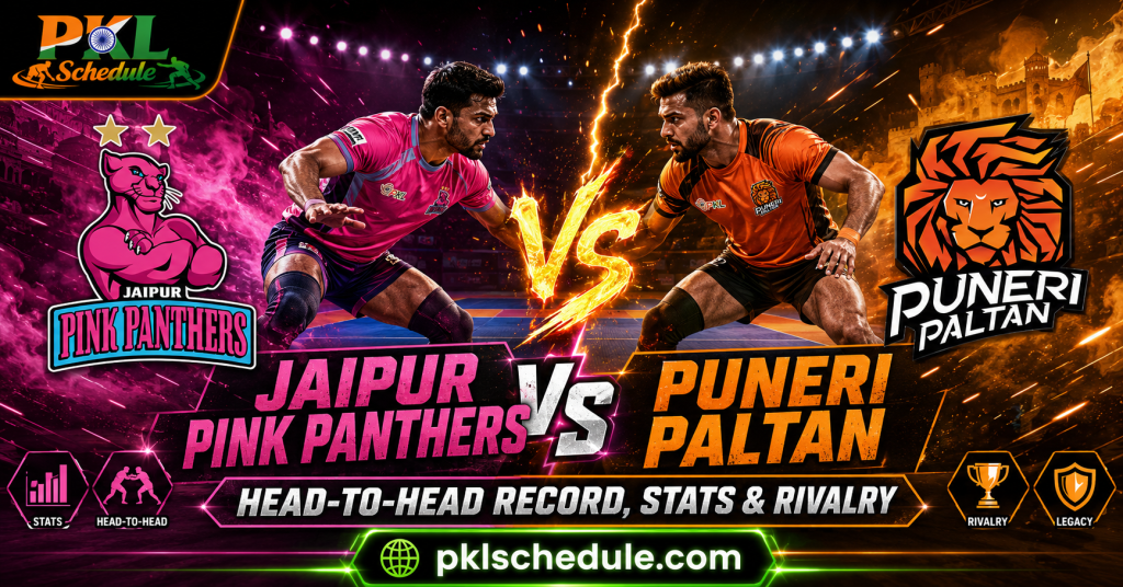 Jaipur Pink Panthers vs Puneri Paltan Head-to-Head Record, Stats & Rivalry