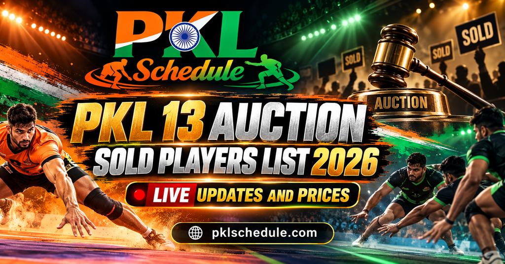 PKL 13 Auction Sold Players List 2026: Live Updates and Prices